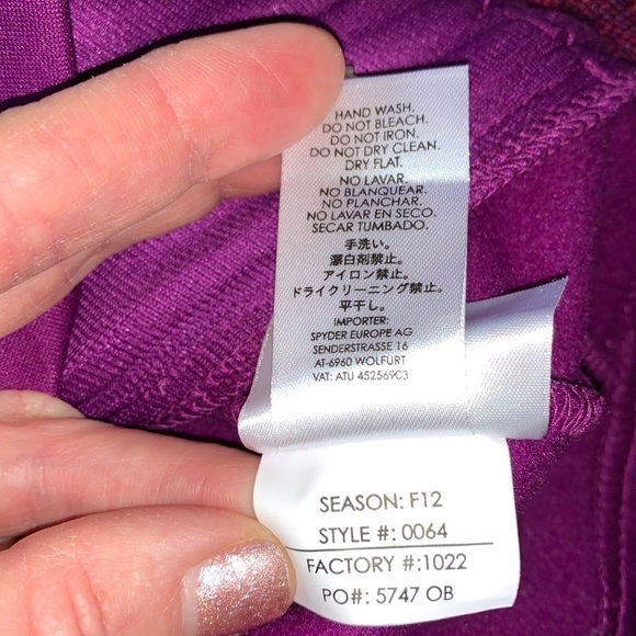 SPYDER Endure Full Zip Mid-Weight Core Sweater - Magenta Multi - Picture 13 of 16